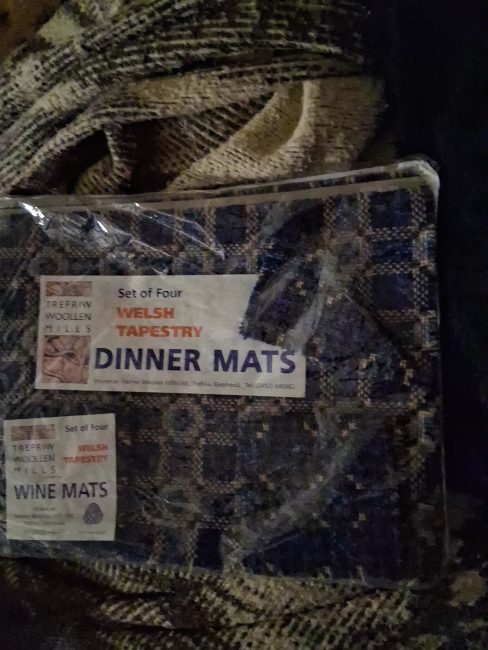 Welsh Tapestry Blue Dinner Mats - Set of Four